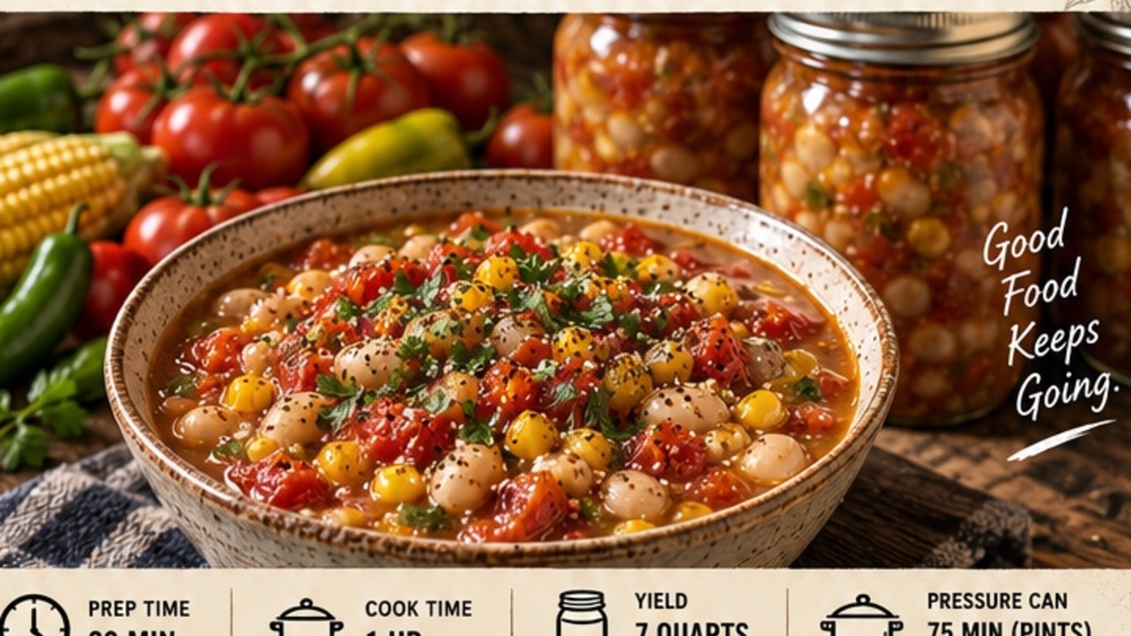 Harvest garden white bean chili